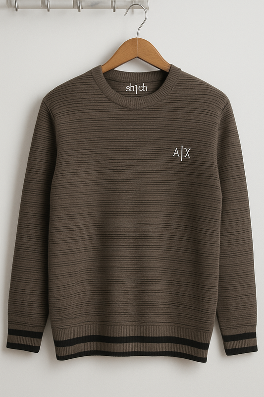 Men’s Cotton Ribbed Knit Sweatshirt