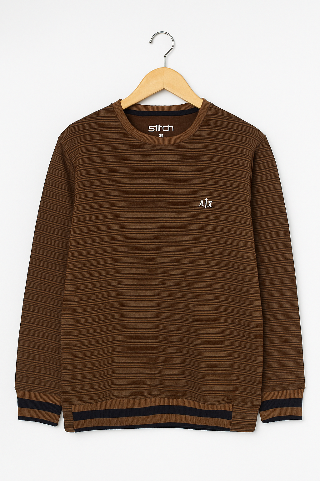 Men’s Cotton Ribbed Knit Sweatshirt