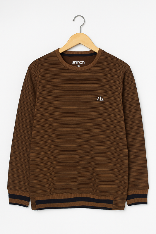 Men’s Cotton Ribbed Knit Sweatshirt