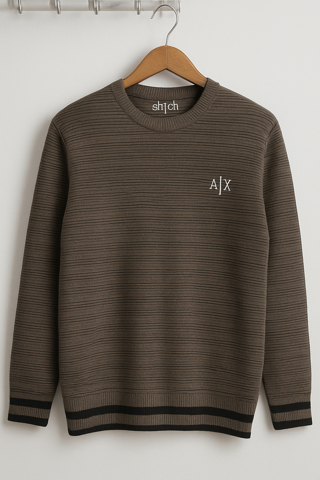 Men’s Cotton Ribbed Knit Sweatshirt
