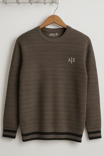 Men’s Cotton Ribbed Knit Sweatshirt