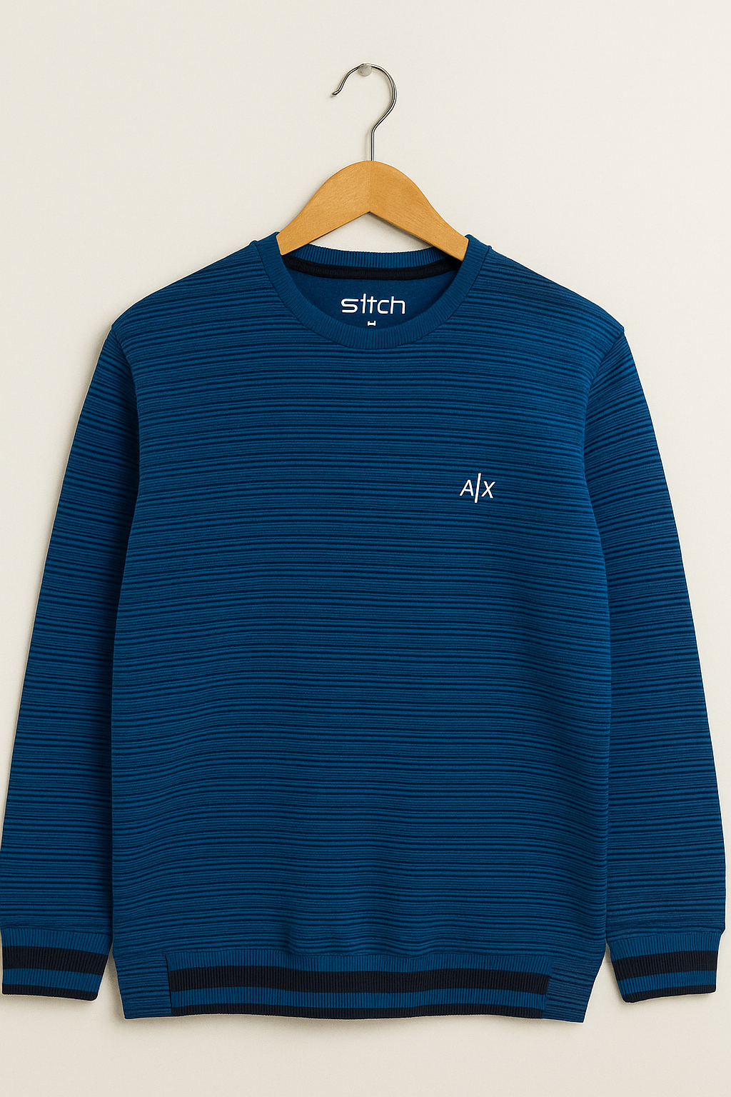 Men’s Cotton Ribbed Knit Sweatshirt