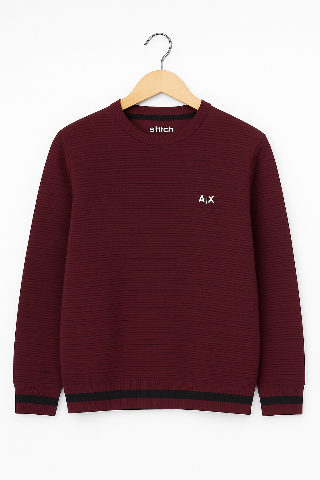 Men’s Cotton Ribbed Knit Sweatshirt