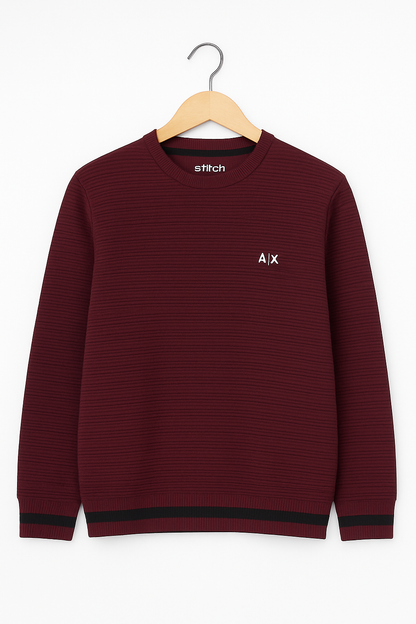 Men’s Cotton Ribbed Knit Sweatshirt