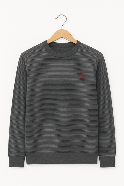 Men’s Cotton Ribbed Knit Sweatshirt